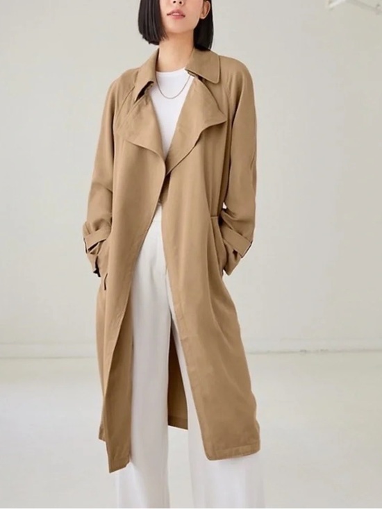 Babaton Jackets & Blazers - Aritzia Babaton Draped Trench Coat – Camel/Tan – Size Small